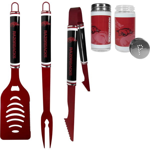 Arkansas Razorbacks 3 pc Logo BBQ Tools w/Shakers – PSW Wholesale