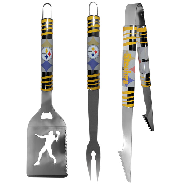 Pittsburgh Steelers 3 pc Tailgater BBQ Tools – PSW Wholesale