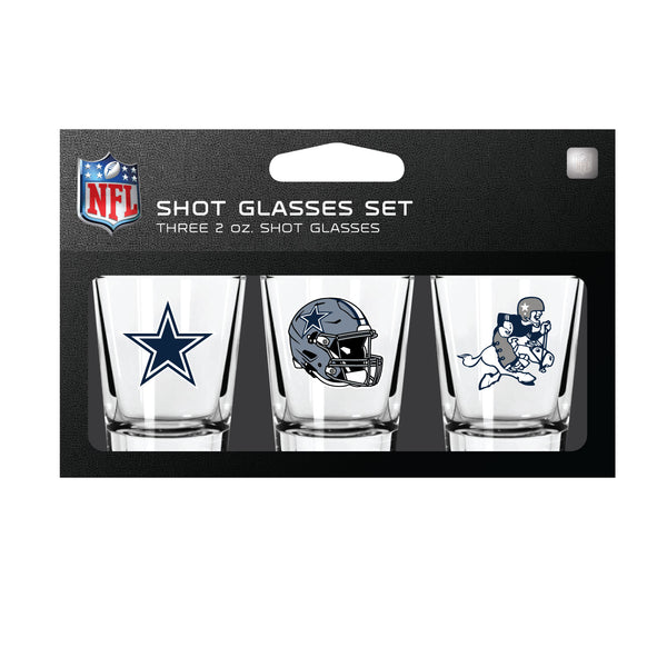 Dallas Cowboys NFL / SHT003 - 3 Shot Glass Set Packaged