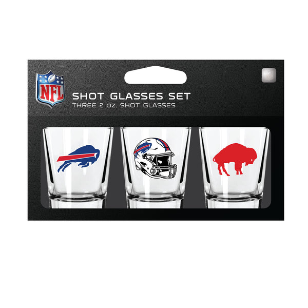 Buffalo Bills NFL / SHT003 - 3 Shot Glass Set Packaged