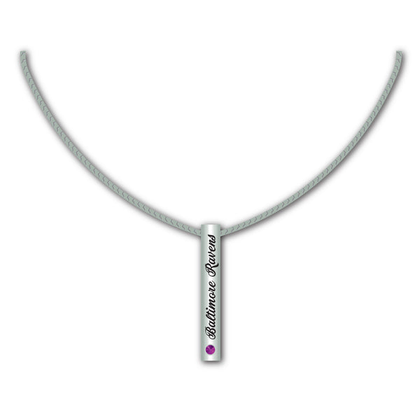 Baltimore Ravens NFL / NCK003 - Silver Bar Necklace