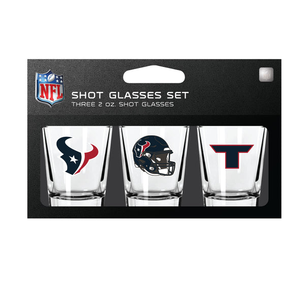 Houston Texans NFL / SHT003 - 3 Shot Glass Set Packaged