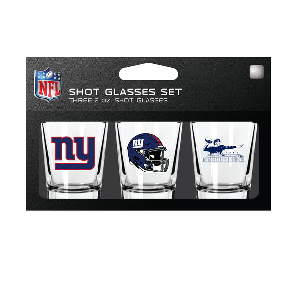 New York Giants NFL / SHT003 - 3 Shot Glass Set Packaged