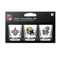 New Orleans Saints NFL / SHT003 - 3 Shot Glass Set Packaged