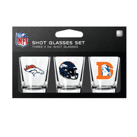 Denver Broncos NFL / SHT003 - 3 Shot Glass Set Packaged