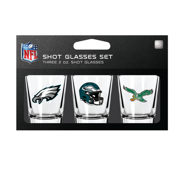 Philadelphia Eagles NFL / SHT003 - 3 Shot Glass Set Packaged