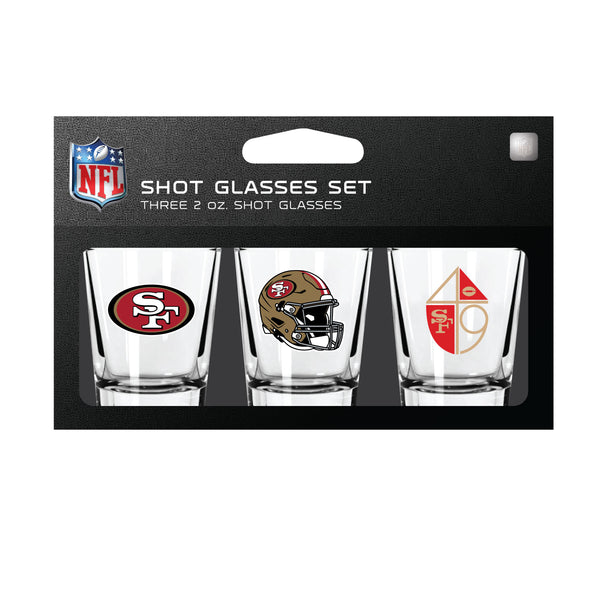 San Francisco 49ers NFL / SHT003 - 3 Shot Glass Set Packaged
