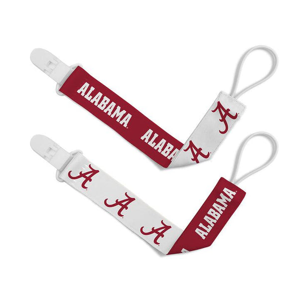 Wholesale Alabama Crimson Tide - Pacifier Clip 2-Pack