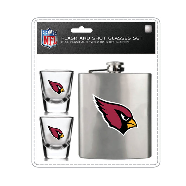 Wholesale Arizona Cardinals NFL / FSK001 - Flask Shot Glasses Set