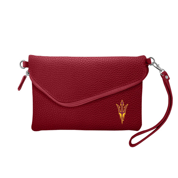 Wholesale Arizona State Sun Devils Fold Over Crossbody Pebble Maroon