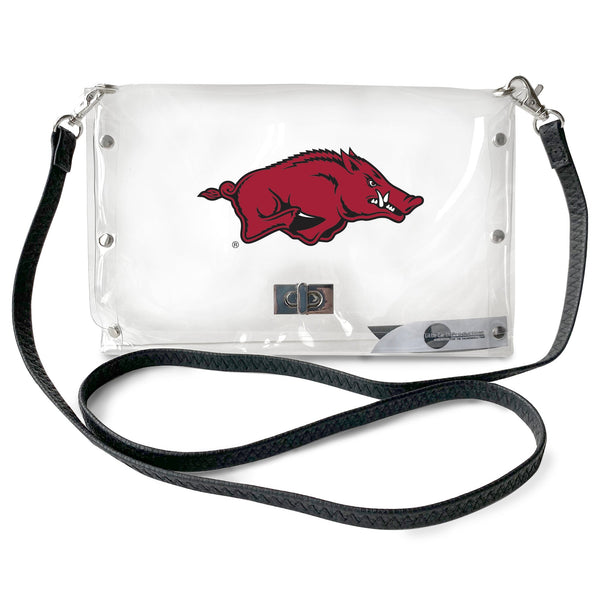 Wholesale Arkansas Razorbacks Clear Envelope Purse STRAP