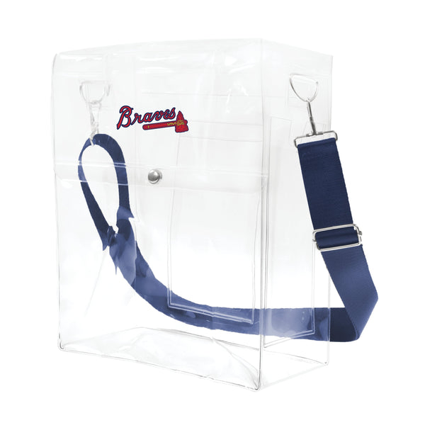 Wholesale Atlanta Braves Clear Ticket Satchel Alt