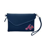 Wholesale Atlanta Braves Fold Over Crossbody Pebble Navy