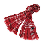 Wholesale Atlanta Falcons Crinkle Scarf Plaid Maroon/Bla