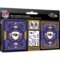 Wholesale Baltimore Ravens - 2-Pack Playing Cards & Dice Set