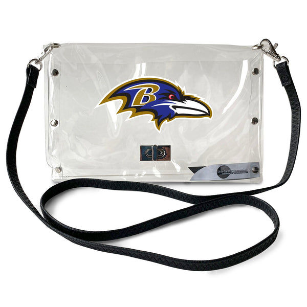 Wholesale Baltimore Ravens Clear Envelope Purse STRAP