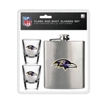 Wholesale Baltimore Ravens NFL / FSK001 - Flask Shot Glasses Set