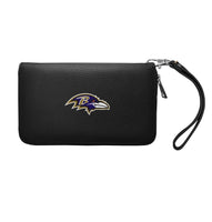 Wholesale Baltimore Ravens Zip Organizer Wallet Pebble Black