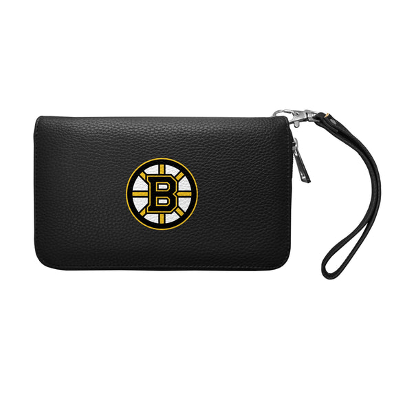 Wholesale Boston Bruins Zip Organizer Wallet Pebble Black