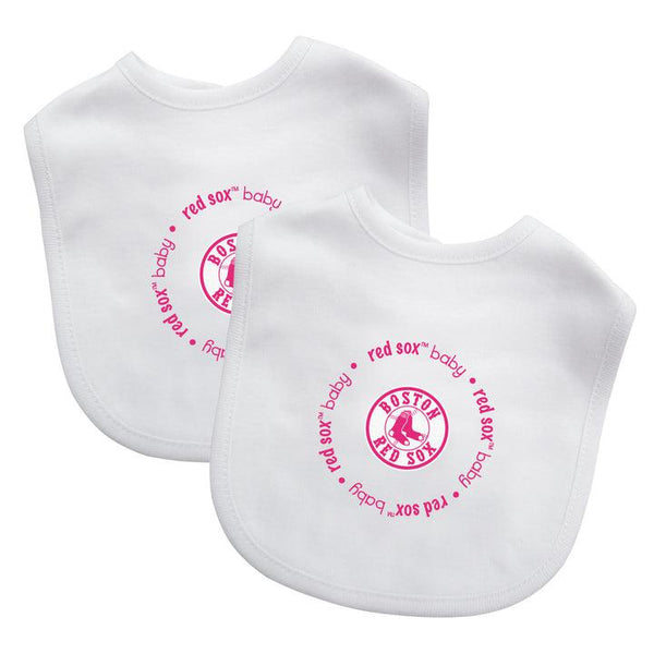 Wholesale Boston Red Sox - Baby Bibs 2-Pack - Pink Set