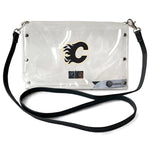 Wholesale Calgary Flames Clear Envelope Purse STRAP