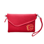 Wholesale Calgary Flames Fold Over Crossbody Pebble Light Red