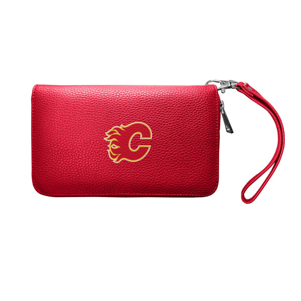 Wholesale Calgary Flames Zip Organizer Wallet Pebble Light Red