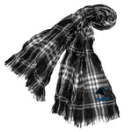 Wholesale Carolina Panthers Crinkle Scarf Plaid Black/Gray