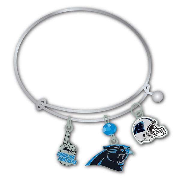 Wholesale Carolina Panthers NFL / BRC001 - 3 Charm Bracelet