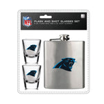 Wholesale Carolina Panthers NFL / FSK001 - Flask Shot Glasses Set