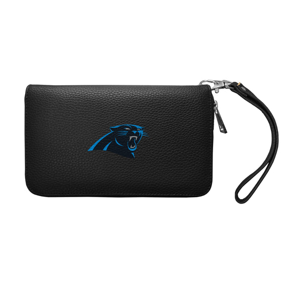 Wholesale Carolina Panthers Zip Organizer Wallet Pebble Black