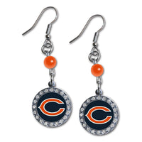 Wholesale Chicago Bears NFL / EAR007 - Rhinestone Dangle Earrings