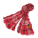 Wholesale Chicago Blackhawks Crinkle Scarf Plaid Red/Black