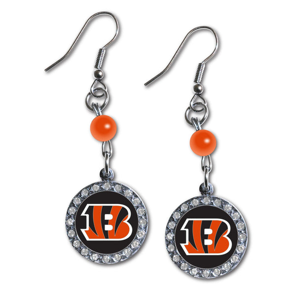 Wholesale Cincinnati Bengals NFL / EAR007 - Rhinestone Dangle Earrings