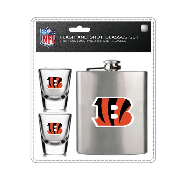 Wholesale Cincinnati Bengals NFL / FSK001 - Flask Shot Glasses Set