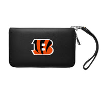 Wholesale Cincinnati Bengals Zip Organizer Wallet Pebble Black