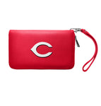 Wholesale Cincinnati Reds Zip Organizer Wallet Pebble Light Red