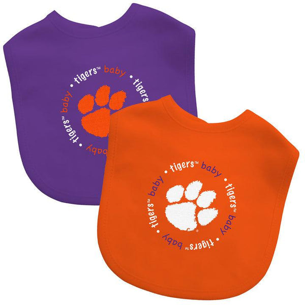 Wholesale Clemson Tigers - Baby Bibs 2-Pack - Orange & Purple