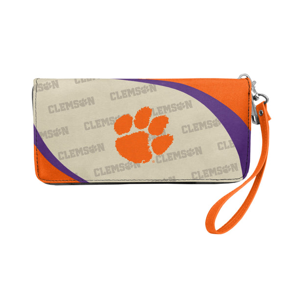 Wholesale Clemson Tigers Curve Zip Organizer Wallet