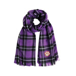 Wholesale Clemson Tigers Plaid Blanket Scarf PR-BLK