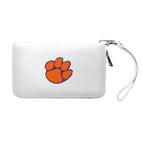 Wholesale Clemson Tigers Zip Organizer Wallet Pebble White