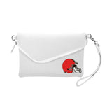 Wholesale Cleveland Browns Fold Over Crossbody Pebble White