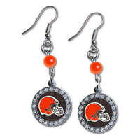 Wholesale Cleveland Browns NFL / EAR007 - Rhinestone Dangle Earrings