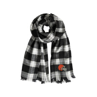 Wholesale Cleveland Browns Plaid Blanket Scarf BL-GRY