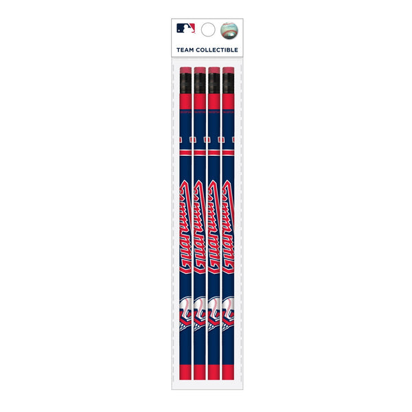 Wholesale Cleveland Guardians MLB / PCL001 - Cool Color Pencils 4PK