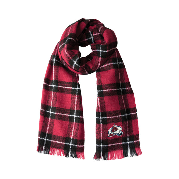 Wholesale Colorado Avalanche Plaid Blanket Scarf MN-BLK