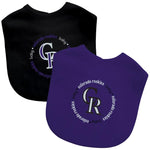 Wholesale Colorado Rockies - Baby Bibs 2-Pack - Purple & Black