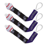 Wholesale Colorado Rockies - Pacifier Clip 3-Pack