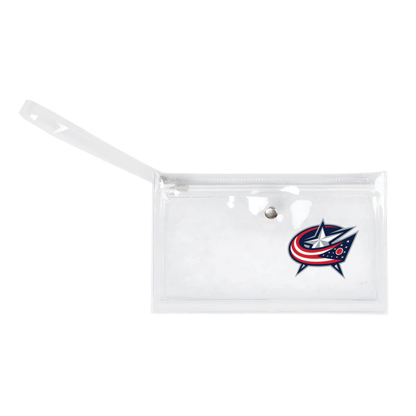 Wholesale Columbus Blue Jackets Clear Ticket Wristlet