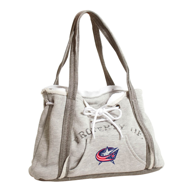 Wholesale Columbus Blue Jackets Hoodie Purse Grey